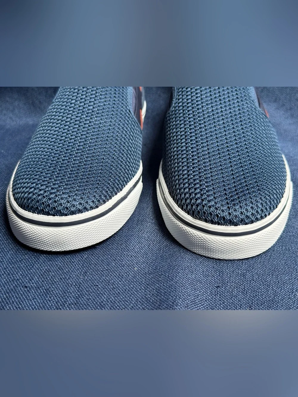Tommy Bahama Exodus Mesh Slip On Loafer Shoes Navy Blue Boat Sneakers Men  13